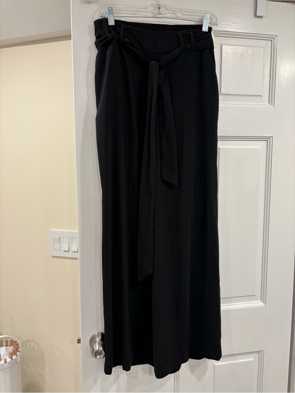 a new day Black Tie-Waist trousers